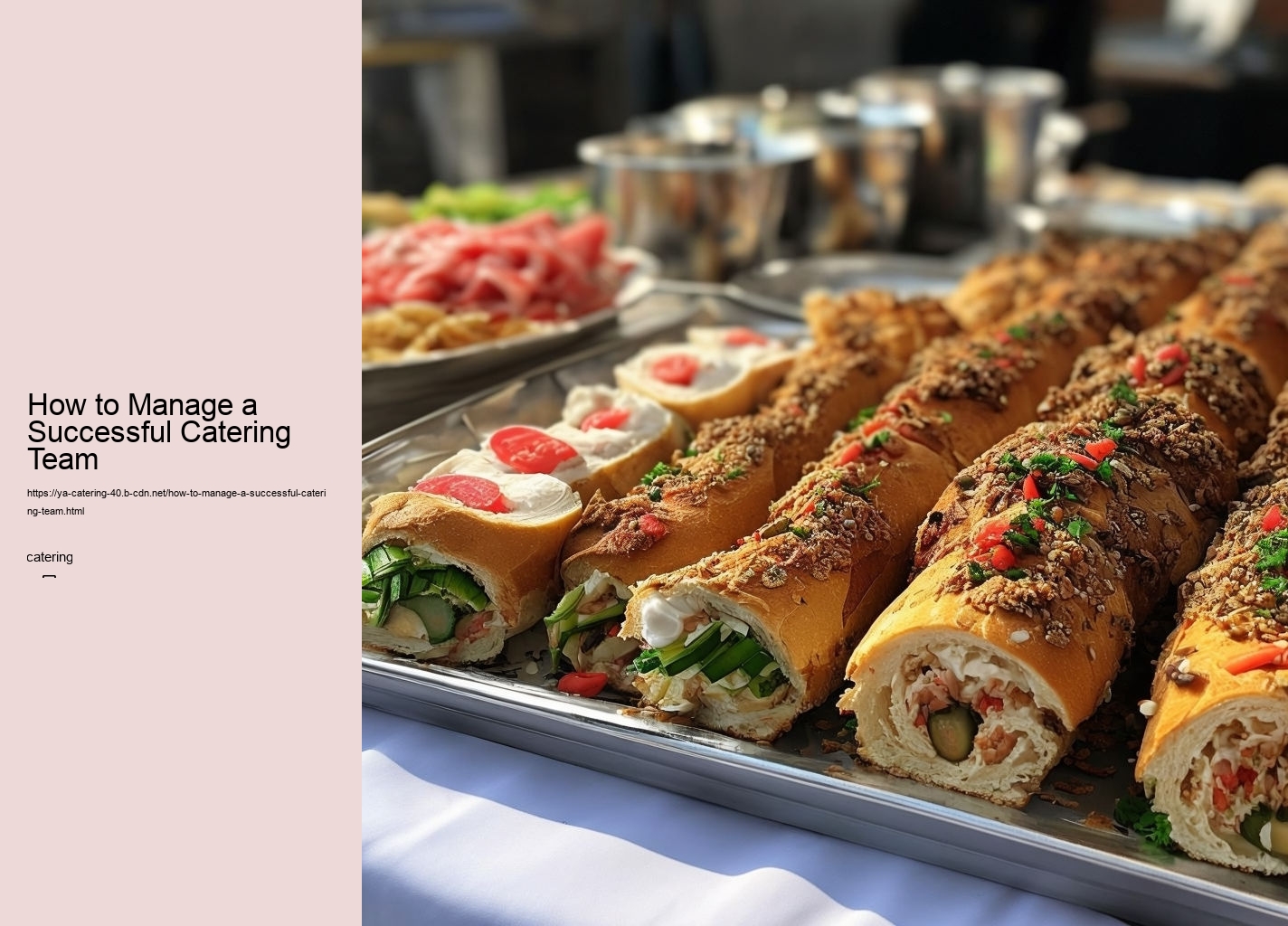 How to Manage a Successful Catering Team